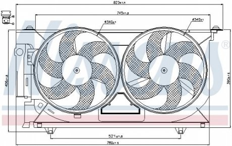 Вентилятор, охолодження двигуна NISSENS 85074