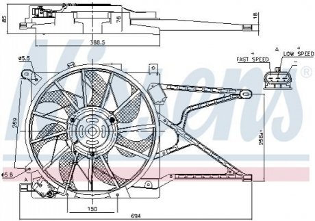 Вентилятор радиатора NISSENS 85188