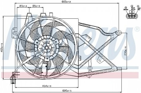 Вентилятор радиатора NISSENS 85208