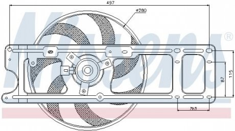 Вентилятор, охолодження двигуна NISSENS 85254