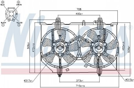 Вентилятор, охлаждение двигателя NISSENS 85279