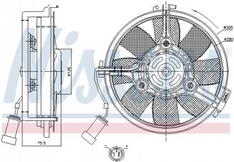 Вентилятор, охлаждение двигателя NISSENS 85546