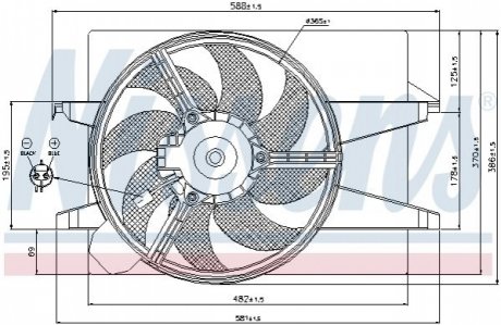 Вентилятор охолодження двигуна NISSENS 85583