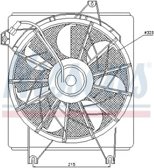 Вентилятор радіатора (з корпусом) NISSENS 85622