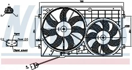 Вентилятор радіатора Лів/Прав (з корпусом) AUDI A1, A3, TT SEAT ALTEA, ALTEA XL, IBIZA IV SC, LEON, TOLEDO III SKODA OCTAVIA II, OCTAVIA III, SUPERB II, YETI VW BEETLE 1.0-3.6 02.03-10.20 NISSENS 85644 Купити в Україні