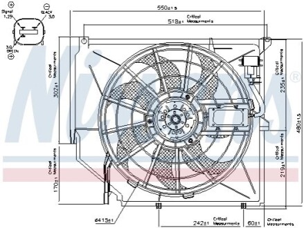 BMW Вентилятор радіатора 3 (E46) NISSENS 85649