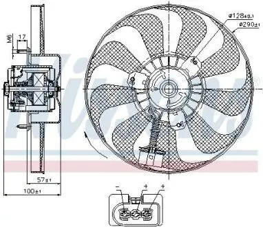 Вентилятор радіатора AUDI A3, TT SEAT AROSA, CORDOBA, IBIZA III, IBIZA IV, LEON, TOLEDO II SKODA FABIA I, FABIA I PRAKTIK, FABIA II, OCTAVIA I, OCTAVIA II, ROOMSTER VW BORA 1.0-2.3 10.94-05.15 NISSENS 85684 Купити в Україні