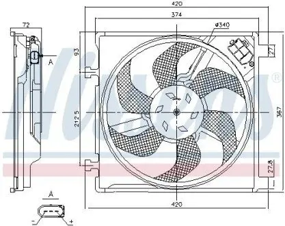 Вентилятор радиатора NISSENS 85868
