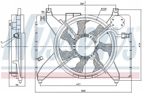 Вентилятор радиатора NISSENS 85884
