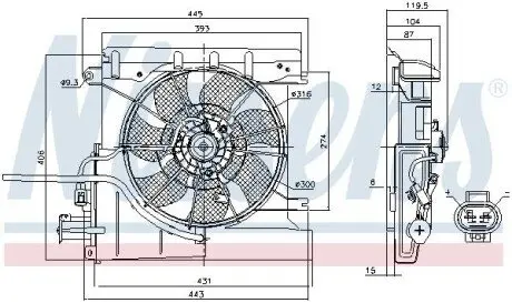 Вентилятор радиатора NISSENS 85939 Купить в Украине