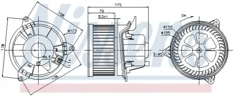 Вентилятор салона NISSENS 87122 Купить в Украине