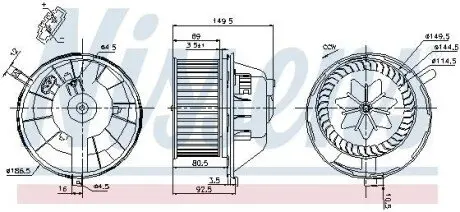 Вентилятор салона NISSENS 87144