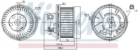 Компресор салону NISSENS 87187 Купити в Україні