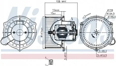 Вентилятор салона NISSENS 87234 Купить в Украине