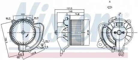 Вентилятор салона NISSENS 87243 Купить в Украине