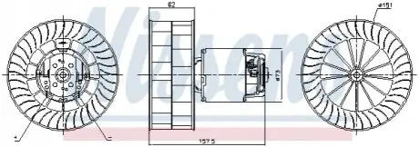 Вентилятор салона NISSENS 87253 Купить в Украине