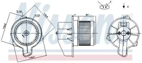 ВЕНТИЛЯТОР FIAT 500 07- NISSENS 87305