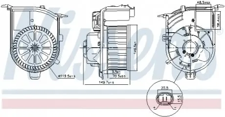 Компресор салону NISSENS 87449 Купити в Україні