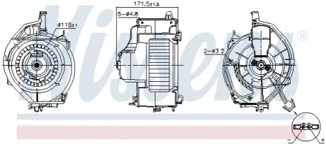 Вентилятор салона NISSENS 87478 Купить в Украине
