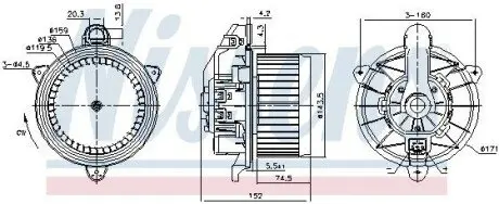 Компресор салону NISSENS 87495 Купити в Україні