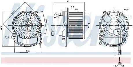 Компресор салону NISSENS 87504 Купити в Україні
