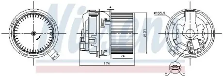 Компресор салону NISSENS 87593 Купити в Україні