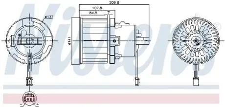 Компресор салону NISSENS 87610 Купити в Україні