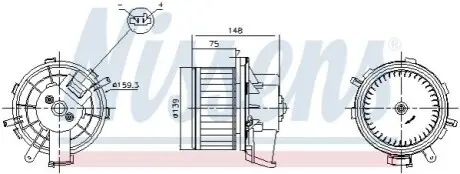 Компресор салону NISSENS 87622 Купити в Україні