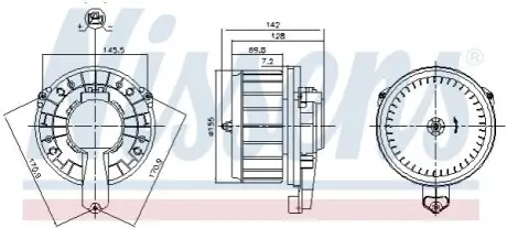 Компресор салону NISSENS 87670 Купити в Україні