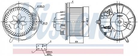 Моторчик печки VW Caddy III 1.6-2.0TDI 04-15 NISSENS 87762