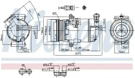 Компресор, система кондиціонування повітря NISSENS 890006 Купити в Україні