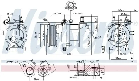 Компрессор кондиционера NISSENS 890217 Купить в Украине