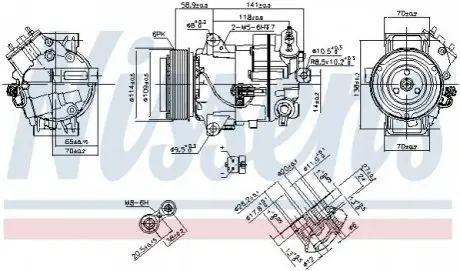 Компресор, система кондиціонування повітря NISSENS 890263 Купити в Україні