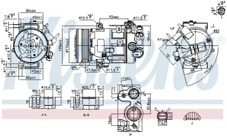 Компрессор кондиционера NISSENS 890420 Купить в Украине