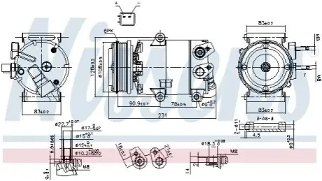 Автозапчасть NISSENS 890588