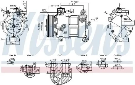 Компресор, система кондиціонування повітря NISSENS 890596 Купити в Україні