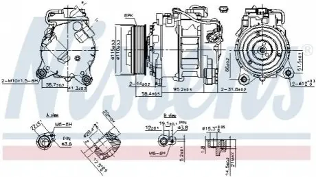Компресор, система кондиціонування повітря NISSENS 890622 Купити в Україні