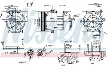 Компресор, система кондиціонування повітря NISSENS 890698 Купити в Україні