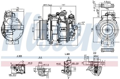 Компрессор кондиционера First Fit NISSENS 890749