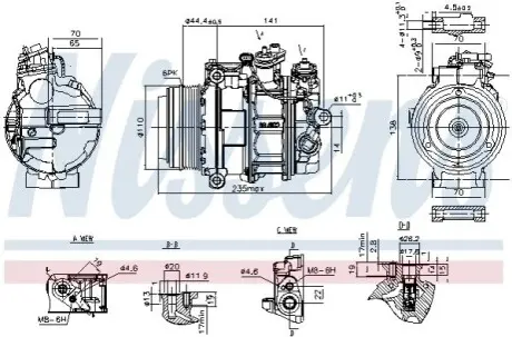 Компрессор кондиционера First Fit NISSENS 890749 Купить в Украине