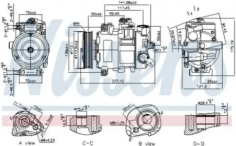 Компресор, система кондиціонування повітря NISSENS 890757 Купити в Україні
