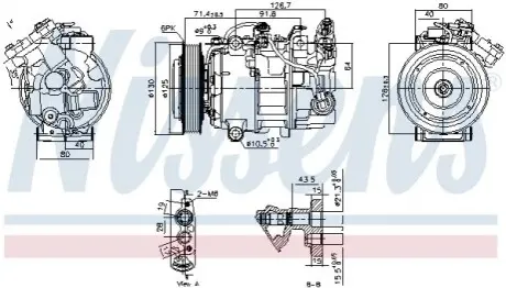 Компресор, система кондиціонування повітря NISSENS 890763 Купити в Україні