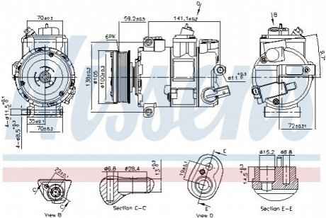 Компресор кондиціонера First Fit NISSENS 890773 (фото 1)