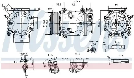 Компресор, система кондиціонування повітря NISSENS 890780 Купити в Україні