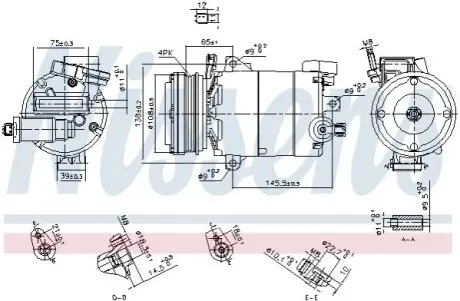 Компресор, система кондиціонування повітря NISSENS 890794 Купити в Україні