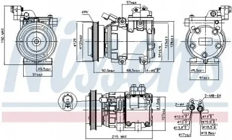Компресор, система кондиціонування повітря NISSENS 89085 Купити в Україні