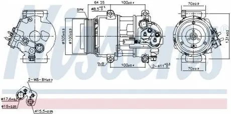 Компресор, система кондиціонування повітря NISSENS 89089 Купити в Україні