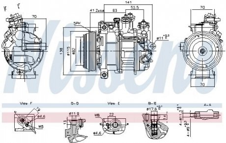 KOMPRESOR KLIMY DB C-KLASA 18- NISSENS 890919 (фото 1)