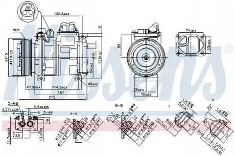 Компрессор кондиционера NISSENS 89093 Купить в Украине