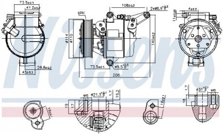 Компрессор кондиционера First Fit NISSENS 890948 (фото 1)